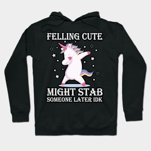 Feeling Cute Might Stab Someone Later IDK - Funny T Shirts Sayings - Funny T Shirts For Women - SarcasticT Shirts Hoodie